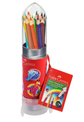 Lápiz Colour Grip Cohete, estuche metal, 16 piezas FAC-112457